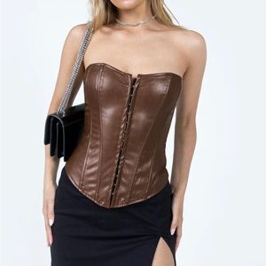 NEW Princess Polly Hayes Longline Bustier Brown